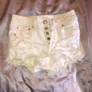 white jean shorts